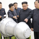 North Korean leader Kim Jong-un inspecting an apparent hydrogen bomb in 2017.